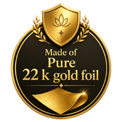 Made of Pure 22 k gold foil