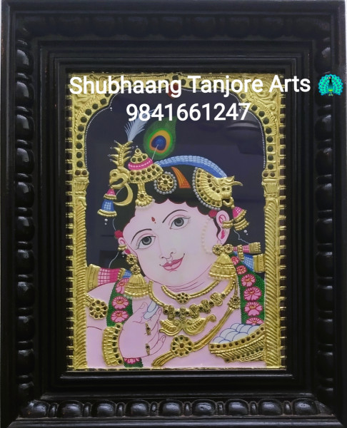 Butter Krishna Tanjore painting
