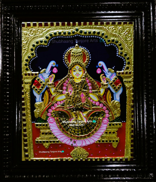 Gajalakshmi Tanjore painting 4