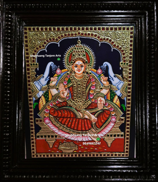 Gajalakshmi Tanjore painting 5