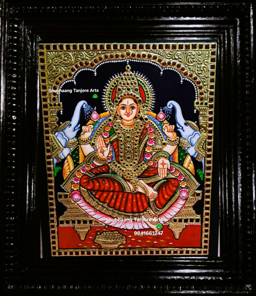 Gajalakshmi Tanjore painting 5