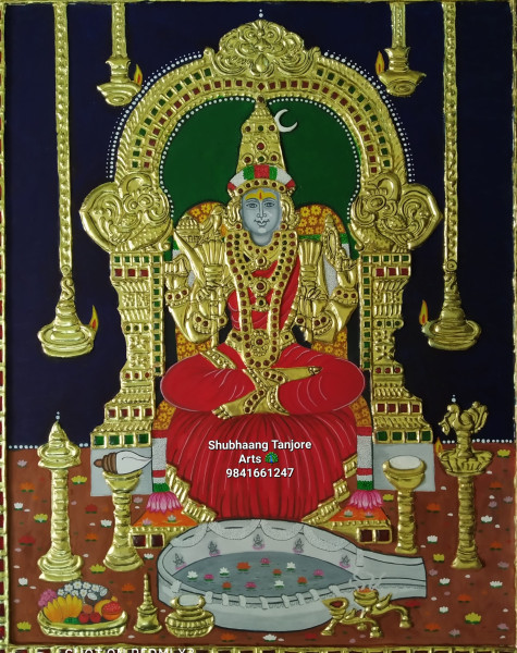 Melmaruvathur Amman Tanjore painting