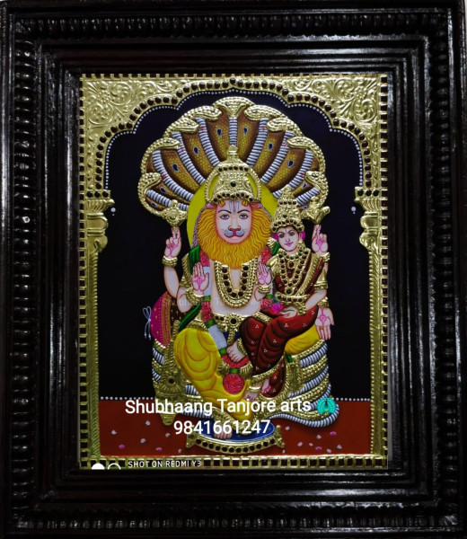 Lakshmi Narashimhar Tanjore painting