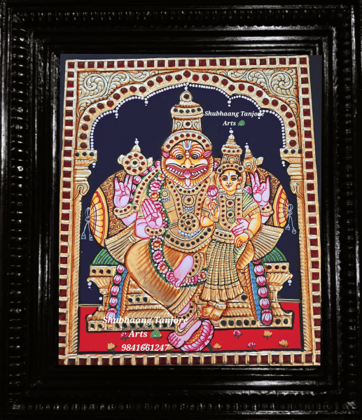 Lakshmi Narashimhar Tanjore painting 2