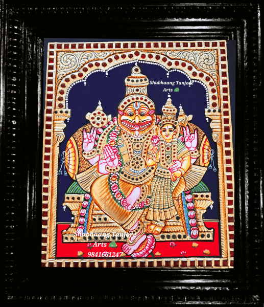 Lakshmi Narashimhar Tanjore painting 2