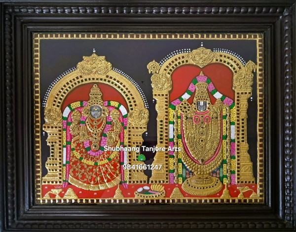 Balaji Perundevi Thayar Tanjore Painting