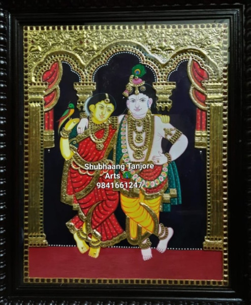 Radhae Krishna Tanjore painting