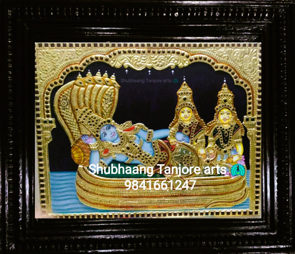 Sri Ranganathar Tanjore Painting