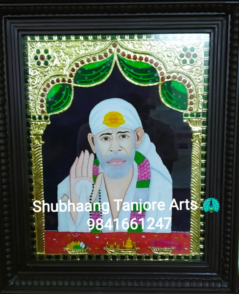 Sai Baba old tanjore painting