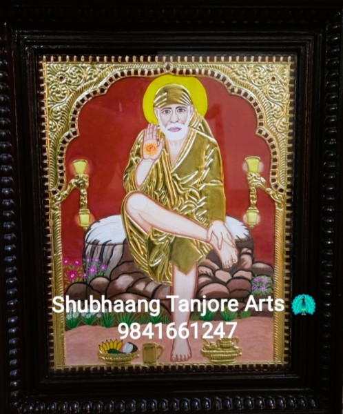Sai Baba Tanjore Painting full gold