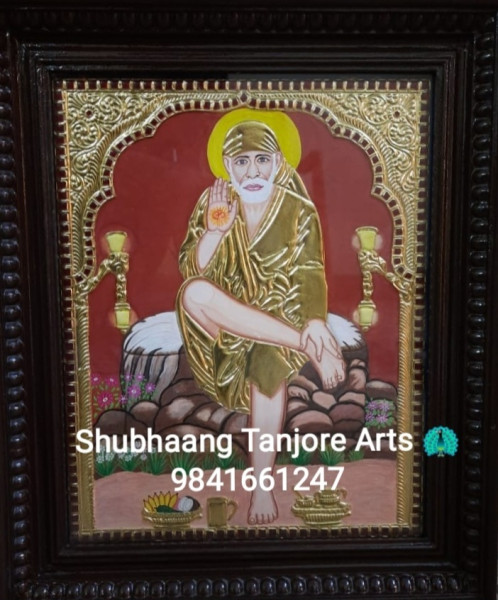 Sai Baba Tanjore Painting full gold