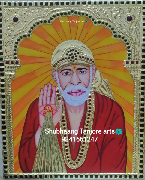 Sai Baba Tanjore Painting model 1