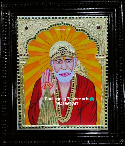 Sai Baba Tanjore Painting model 1