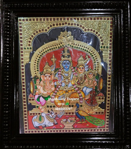 Shiva Family Tanjore Painting 2