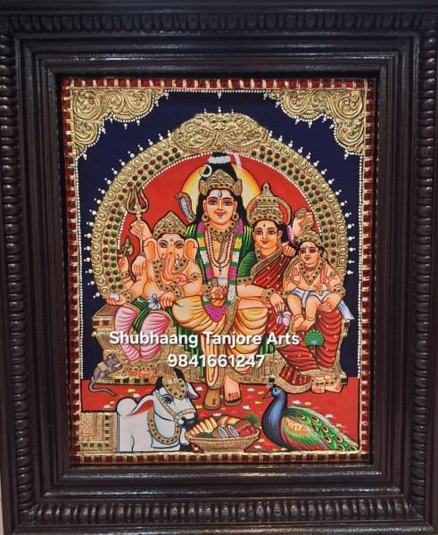 Shiva Family Tanjore Painting 02