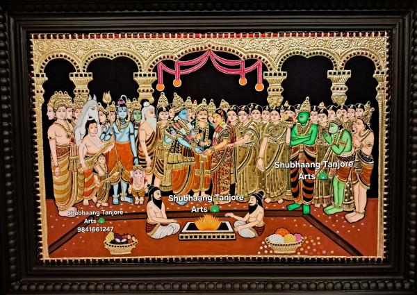 Srinivasa Kalyanam Tanjore Painting