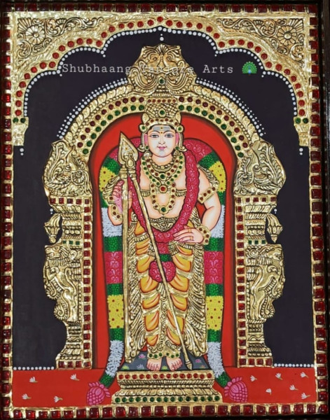 Thiruchendur Murugan Tanjore painting 1