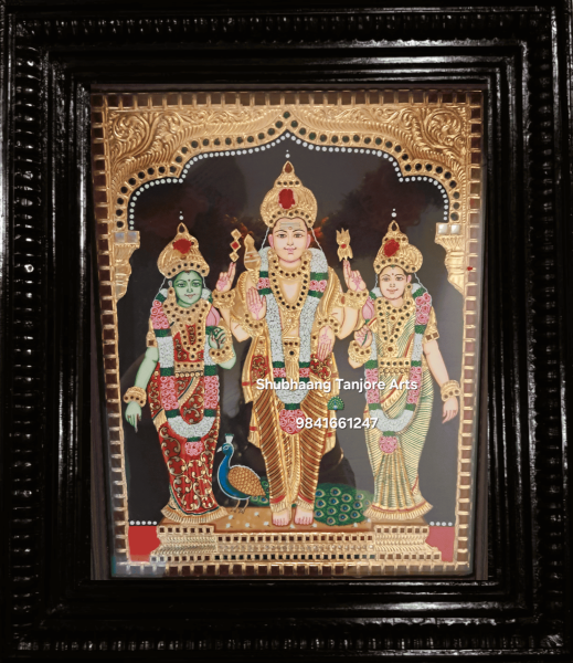 Thiruthani Murugan Tanjore painting