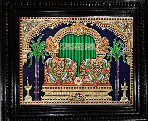 Family Deity Tanjore Painting 04