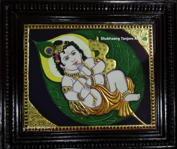 Krishna Baby Tanjore painting