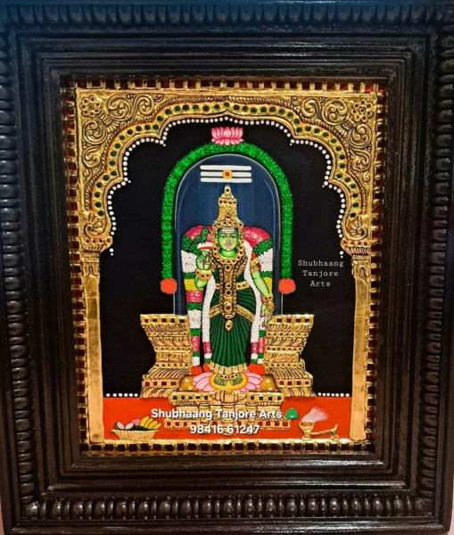 Meenakshi Amman Tanjore painting